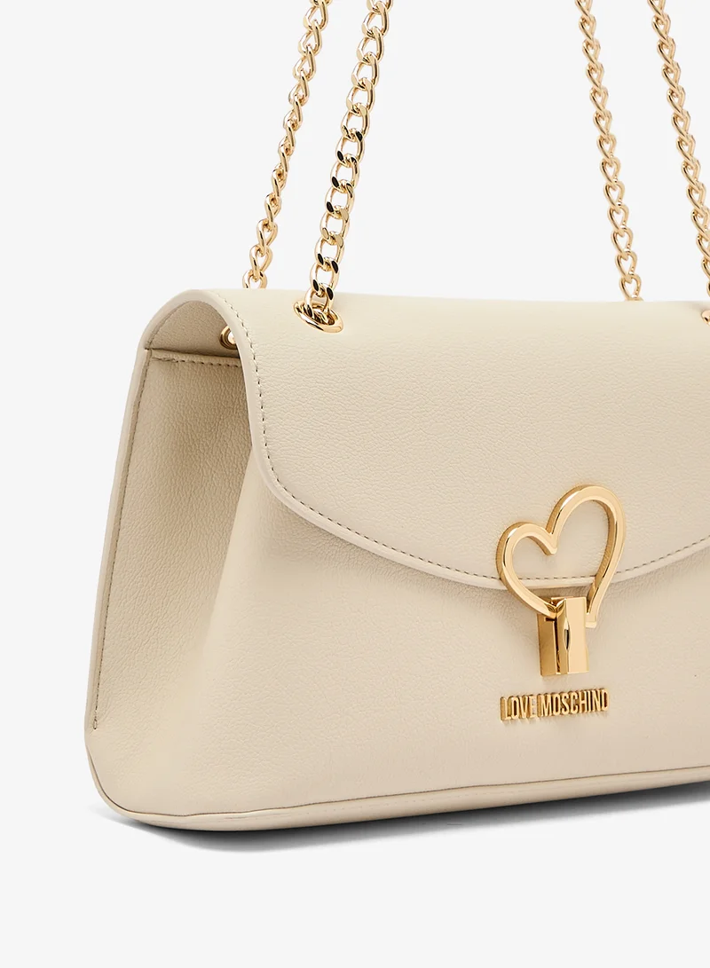 Love Moschino  Heart Turnlock PU Crossbody Bag for Women | Best Price UAE